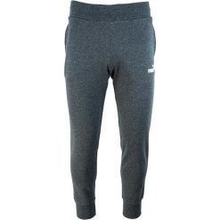 Spodnie damskie Puma ESS Sweatpants FL. Szare spodnie dresowe Puma, bez wzorów, z bawełny, długie. Za 245.01 zł.