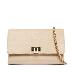 Torebka Elisabetta Franchi. Brązowe kopertówki Elisabetta Franchi, bez wzorów, wizytowe, bez dodatków. Za 1,239.99 zł.