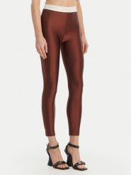 Just Cavalli Legginsy 80PAC100 J0108 Brązowy Skinny Fit. Brązowe legginsy Just Cavalli, bez wzorów, z syntetyku. Za 534.99 zł.