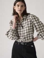 Levi's Koszula w kolorze beżowo-białym rozmiar: M. Białe koszule Levi's, m, bez wzorów, bez kołnierzyka, bez ramiączek. Za 139.87 zł.