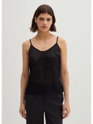 STEFANEL Top w kolorze czarnym rozmiar: S. Czarne topy Stefanel, s, bez wzorów, bez kołnierzyka, bez ramiączek. Za 165.99 zł.