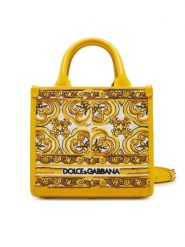 Dolce&Gabbana Torebka BB7479 AW050 Żółty. Żółte torebki klasyczne Dolce&Gabbana, bez wzorów, z materiału, bez dodatków. Za 5,799.00 zł.