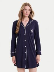 Lauren Ralph Lauren Koszula nocna I811950 Granatowy Regular Fit. Niebieskie koszule nocne Lauren Ralph Lauren, xl, bez wzorów, z bawełny, bez ramiączek. Za 389.99 zł.