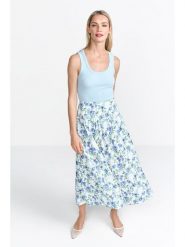 Rich & Royal Top w kolorze błękitnym rozmiar: XL. Niebieskie topy Rich & Royal, xl, bez wzorów, bez kołnierzyka, bez ramiączek. Za 92.42 zł.