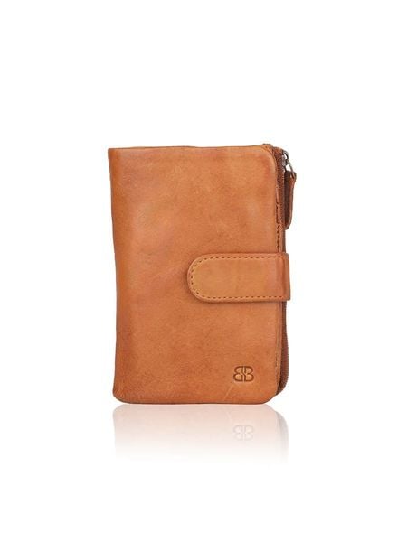 Bellicci Skórzany portfel "Connie" w kolorze jasnobrązowym - 9 x 17 x 3 cm rozmiar: onesize. Brązowe portfele Bellicci, bez wzorów, z materiału. Za 152.98 zł.