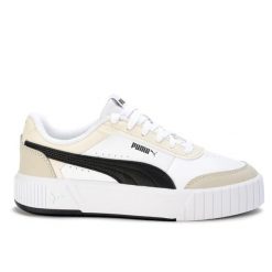 Buty damskie sportowe do chodzenia Puma CARINA MIA. Białe buty treningowe Puma, bez wzorów, z dresówki, bez zapięcia, trekkingowe. Za 209.00 zł.