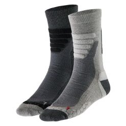 Skarpety turystyczne unisex – Multi szare – 2 pary. Szare skarpetki XTREME, bez wzorów, z elastanu. W wyprzedaży za 121.30 zł.