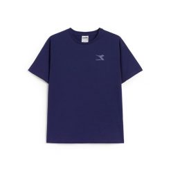 Koszulka damska DIADORA L.T-SHIRT SS CHROMIA. Niebieskie t-shirty sportowe Diadora, l, bez wzorów, bez ramiączek. Za 39.99 zł.