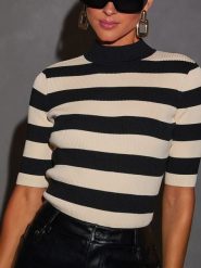 LA Angels Sweter w kolorze czarno-kremowym rozmiar: S. Brązowe swetry LA Angels, s, bez wzorów, bez ramiączek. Za 139.54 zł.