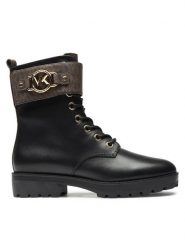 MICHAEL Michael Kors Botki Rory Lace Up 40F3ROFE1L Czarny. Czarne botki MICHAEL Michael Kors, bez wzorów, ze skóry, bez obcasa, na płaskiej podeszwie, bez zapięcia. Za 669.99 zł.