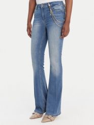 Liu Jo Jeansy UA6015 D4538 Niebieski Flare Fit. Niebieskie jeansy Liu Jo, bez wzorów, z bawełny. Za 649.99 zł.