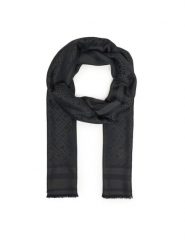 Tommy Hilfiger Szal Th Monogram Scarf AW0AW18273 Czarny. Czarne szaliki i kominy Tommy Hilfiger, bez wzorów, z materiału. Za 289.99 zł.