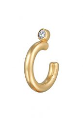 Elli Damski nausznik solitaire basic z kryształem z pozłacanego srebra próby 925 sterling silver Kolczyki 1 ct. Szare kolczyki Elli, pozłacane. Za 177.64 zł.