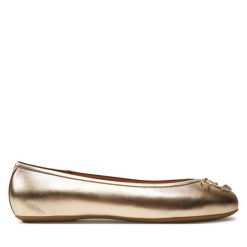 Baleriny Geox. Żółte baleriny Geox, bez wzorów, bez obcasa, bez zapięcia. Za 319.99 zł.