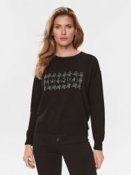 Liu Jo Sweter MF3365 MS14G Czarny Regular Fit. Czarne swetry Liu Jo, m, bez wzorów, z wiskozy, bez ramiączek. Za 449.99 zł.