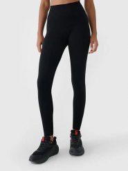 4F Legginsy sportowe w kolorze czarnym rozmiar: XL/XXL. Czarne legginsy 4f, xl, bez wzorów, z materiału, z podwyższonym stanem, outdoorowe. Za 54.99 zł.