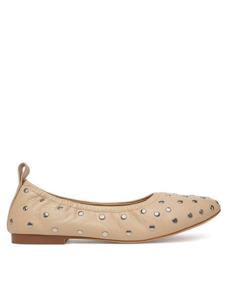 Badura Baleriny HEATHER-LT249060-56 Beżowy. Brązowe baleriny Badura, bez wzorów, ze skóry, bez obcasa, bez zapięcia. Za 209.99 zł.