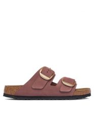 Birkenstock Klapki Arizona Big Buckle 1032970 Różowy ciemny. Czerwone klapki Birkenstock, bez wzorów, ze skóry, bez obcasa, bez zapięcia. Za 674.99 zł.