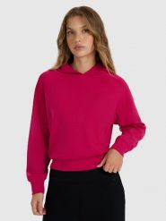 4F Bluza dresowa nierozpinana z modalem damska - różowa XL. Czerwone bluzy 4f, l, bez wzorów, z dresówki, klasyczne, bez ramiączek, z kapturem. W wyprzedaży za 169.99 zł.