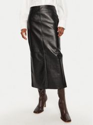 Bruuns Bazaar Spódnica z imitacji skóry Tuanella BBW4134 Czarny Regular Fit. Czarne spódnice Bruuns Bazaar, bez wzorów, ze skóry. Za 359.99 zł.