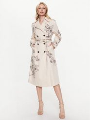 Pinko Trencz 100990 A0TL Beżowy Regular Fit. Brązowe płaszcze Pinko, bez wzorów, z bawełny, bez kaptura. Za 4,669.00 zł.