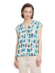 BETTY & CO Bluzka w kolorze kremowo-turkusowo-czarnym rozmiar: 42. Brązowe bluzki Betty & Co, bez wzorów, z wiskozy, bez kołnierzyka, bez ramiączek. Za 52.79 zł.