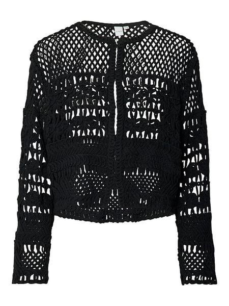 YAS Kardigan w kolorze czarnym rozmiar: XL. Czarne swetry YAS, xl, bez wzorów, z bawełny, bez ramiączek. Za 214.95 zł.