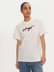HUGO T-Shirt 50528585 Biały Regular Fit. Białe t-shirty Hugo, l, bez wzorów, z bawełny, bez kołnierzyka, bez ramiączek. Za 179.99 zł.