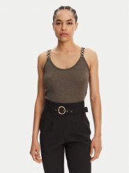 Morgan Top 251-DIDOA Zielony Slim Fit. Zielone topy Morgan, xs, bez wzorów, z wiskozy, bez kołnierzyka, bez ramiączek. Za 99.99 zł.
