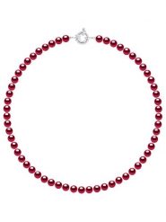 ATELIERS SAINT GERMAIN Naszyjnik perłowy w kolorze czerwonym - dł. 42 cm rozmiar: onesize. Czerwone naszyjniki ATELIERS SAINT GERMAIN, z materiału, z perłą, srebrne. Za 660.43 zł.