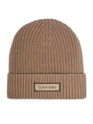 Calvin Klein Czapka LV04D8053G Beżowy. Brązowe czapki zimowe Calvin Klein, bez wzorów, z bawełny. Za 169.99 zł.