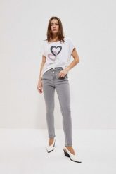 Jeansy push up szare. Szare jeansy MOODO, xs, bez wzorów, z bawełny, długie. W wyprzedaży za 38.99 zł.