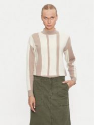 Vero Moda Sweter Gold New Art 10311357 Beżowy Regular Fit. Brązowe swetry Vero Moda, l, bez wzorów, z syntetyku, bez ramiączek. Za 89.99 zł.