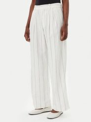 Gap Spodnie materiałowe 713998-01 Écru Wide Leg. Spodnie materiałowe GAP, bez wzorów, z materiału. Za 259.99 zł.