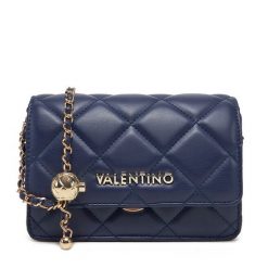 Torebka Valentino. Niebieskie kopertówki Valentino, bez wzorów, wizytowe, bez dodatków. Za 359.99 zł.
