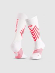 4F Skarpety narciarskie damskie - białe 35-38. Białe skarpetki 4f, bez wzorów, ze skóry. Za 99.99 zł.