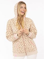 Zwillingsherz Bluza "Soft Leo" w kolorze beżowym rozmiar: L/XL. Brązowe bluzy Zwillingsherz, l, bez wzorów, z kapturem. Za 174.84 zł.