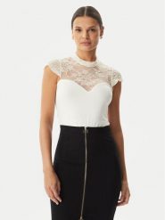 Rinascimento Body CFC0127525003 Biały Slim Fit. Białe body i gorsety Rinascimento, bez wzorów, z syntetyku, bez ramiączek. Za 409.99 zł.