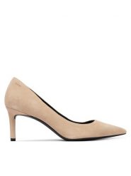 BOSS Szpilki Gracey 50557675 Écru. Szpilki Boss, bez wzorów, ze skóry, bez obcasa, na szpilce, bez zapięcia. Za 899.99 zł.