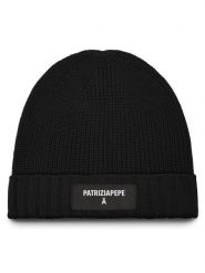 Patrizia Pepe Czapka 2F0111/K9O3A-K103 Czarny. Czarne czapki zimowe Patrizia Pepe, bez wzorów, z materiału. Za 399.99 zł.