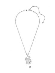 Swarovski Naszyjnik z zawieszką - dł. 66 cm rozmiar: onesize. Szare naszyjniki Swarovski, z materiału, z kryształem, metalowe. Za 543.99 zł.