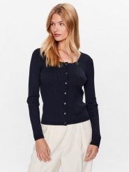 Tommy Hilfiger Kardigan WW0WW38995 Granatowy Slim Fit. Niebieskie swetry Tommy Hilfiger, l, bez wzorów, z syntetyku, bez ramiączek. Za 419.99 zł.