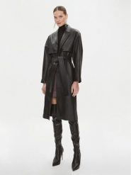 Calvin Klein Trencz K20K206719 Czarny Regular Fit. Czarne płaszcze Calvin Klein, bez wzorów, ze skóry, bez kaptura. Za 4,689.00 zł.