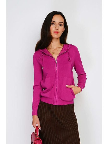 ASSUILI Bluza w kolorze różowym rozmiar: 38. Różowe bluzy Assuili, bez wzorów, ze splotem, klasyczne, bez ramiączek, bez kaptura. Za 161.95 zł.