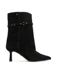 GINO ROSSI Botki EO-LS6531-04 Czarny. Czarne botki Gino Rossi, bez wzorów, ze skóry, bez obcasa, na szpilce, bez zapięcia. Za 399.99 zł.