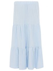 Zwillingsherz Muślinowa spódnica w kolorze błękitnym rozmiar: S/M. Niebieskie spódnice Zwillingsherz, m, bez wzorów, z bawełny, maxi. Za 114.71 zł.