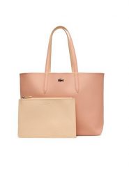 Lacoste Torebka Anna NF2142AA Bordowy. Czerwone shopper bag Lacoste, bez wzorów, ze skóry, bez dodatków. Za 609.99 zł.