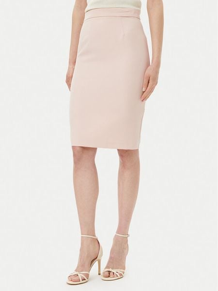 Maryley Spódnica ołówkowa 25EB701/43PY Różowy Regular Fit. Czerwone spódnice Maryley, xs, bez wzorów, z syntetyku, ołówkowe. Za 129.99 zł.