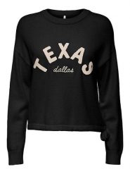 ONLY Sweter w kolorze czarnym rozmiar: M. Czarne swetry ONLY, m, bez wzorów, ze splotem, bez ramiączek. Za 135.49 zł.