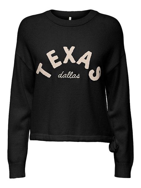 ONLY Sweter w kolorze czarnym rozmiar: M. Czarne swetry ONLY, m, bez wzorów, ze splotem, bez ramiączek. Za 135.49 zł.